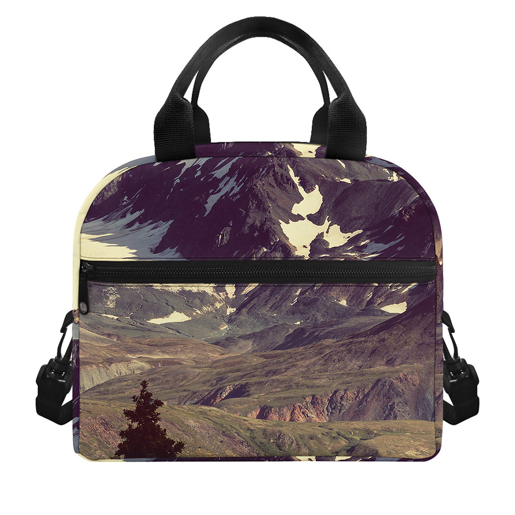 Denali Mountain Print Insulated Lunch Bag