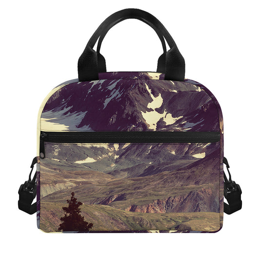 Denali Mountain Print Insulated Lunch Bag