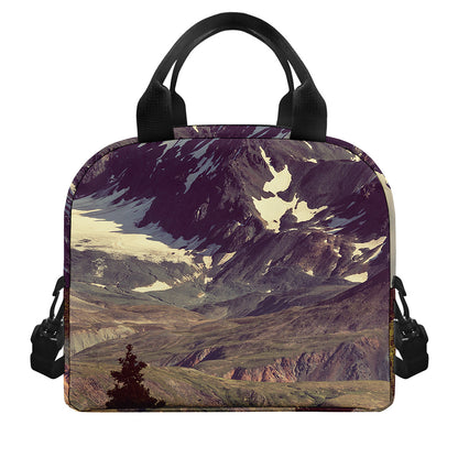 Denali Mountain Print Insulated Lunch Bag