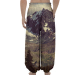 Denali Mountain Print Lantern Pants