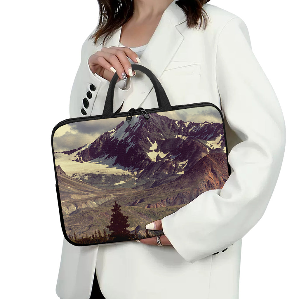 Denali Mountain Print Laptop Sleeve With Handle