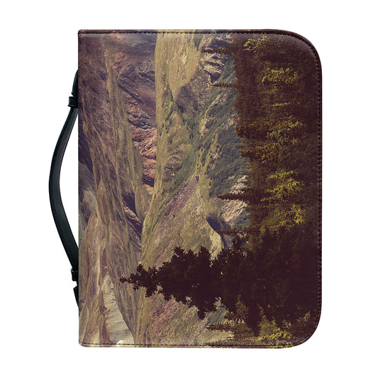 Denali Mountain Print Leather Bible Cover