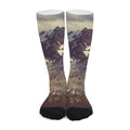 Denali Mountain Print Long Socks