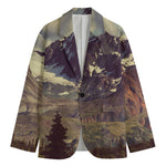 Denali Mountain Print Men's Blazer