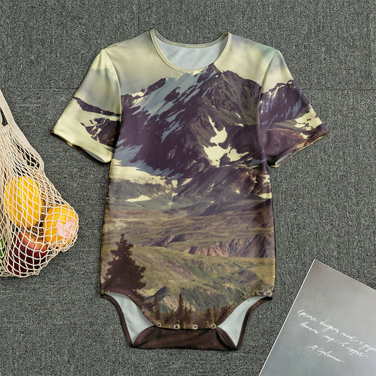 Denali Mountain Print Men's Bodysuit