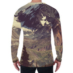 Denali Mountain Print Men's Long Sleeve T-Shirt