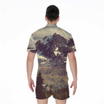 Denali Mountain Print Men's Rompers