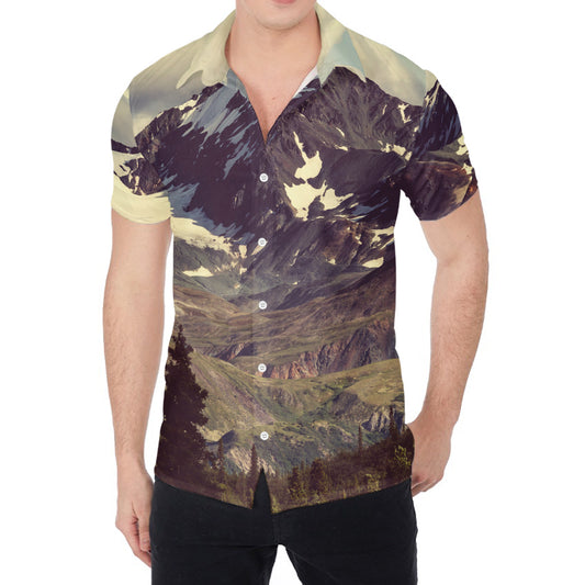 Denali Mountain Print Men's Shirt