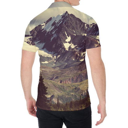 Denali Mountain Print Men's Shirt