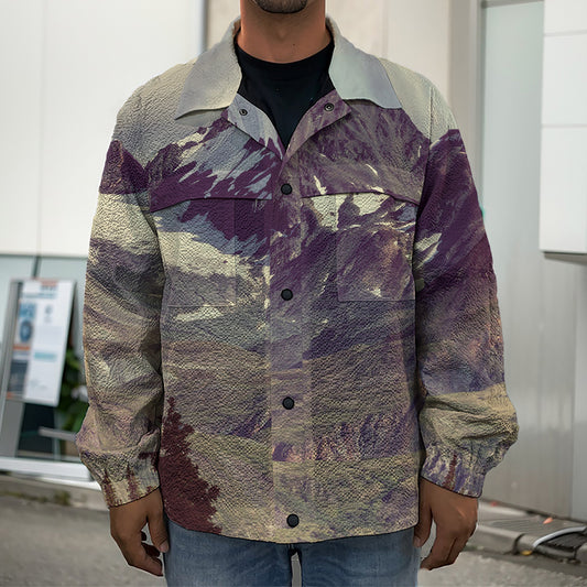 Denali Mountain Print Men's Shirt Jacket