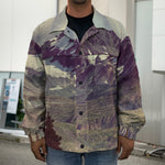 Denali Mountain Print Men's Shirt Jacket