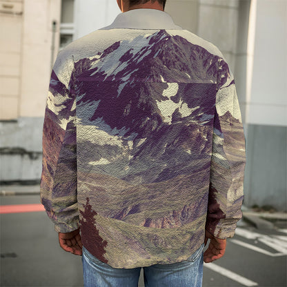 Denali Mountain Print Men's Shirt Jacket