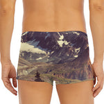 Denali Mountain Print Men's Short Boxer Briefs