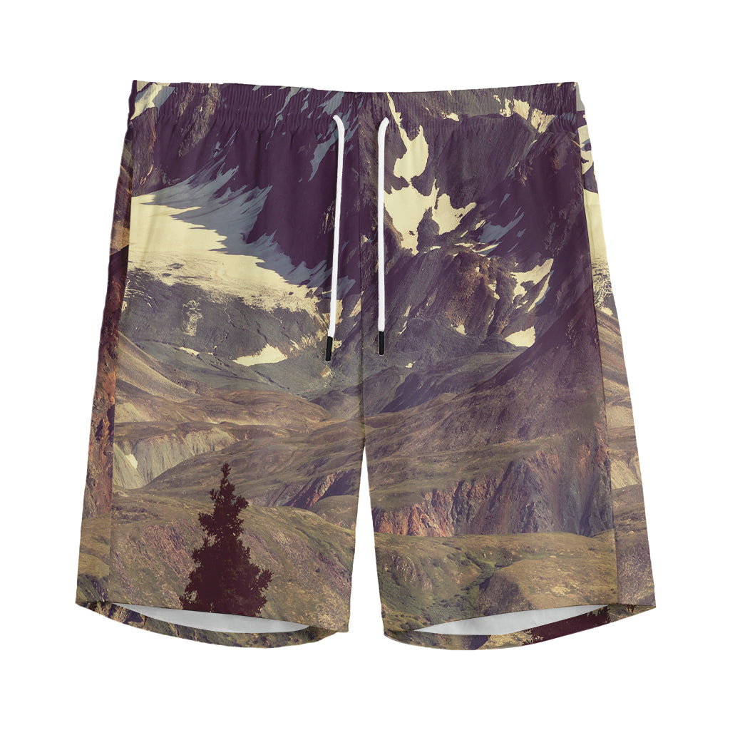 Denali Mountain Print Men's Sports Shorts