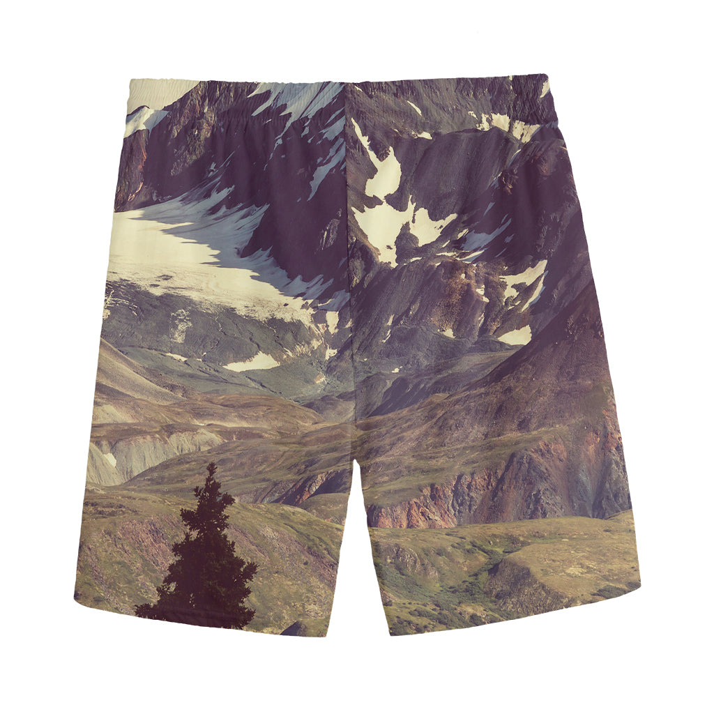 Denali Mountain Print Men's Sports Shorts