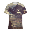 Denali Mountain Print Men's Athletic T-Shirt