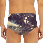 Denali Mountain Print Men's Triangle Swim Briefs