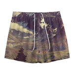 Denali Mountain Print Mesh Shorts