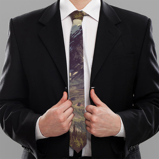 Denali Mountain Print Necktie