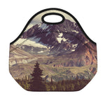 Denali Mountain Print Neoprene Lunch Bag
