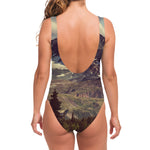Denali Mountain Print One Piece Swimsuit