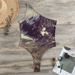 Denali Mountain Print One Shoulder Bodysuit