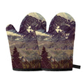 Denali Mountain Print Oven Mitts