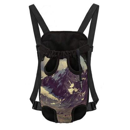 Denali Mountain Print Pet Carrier Backpack