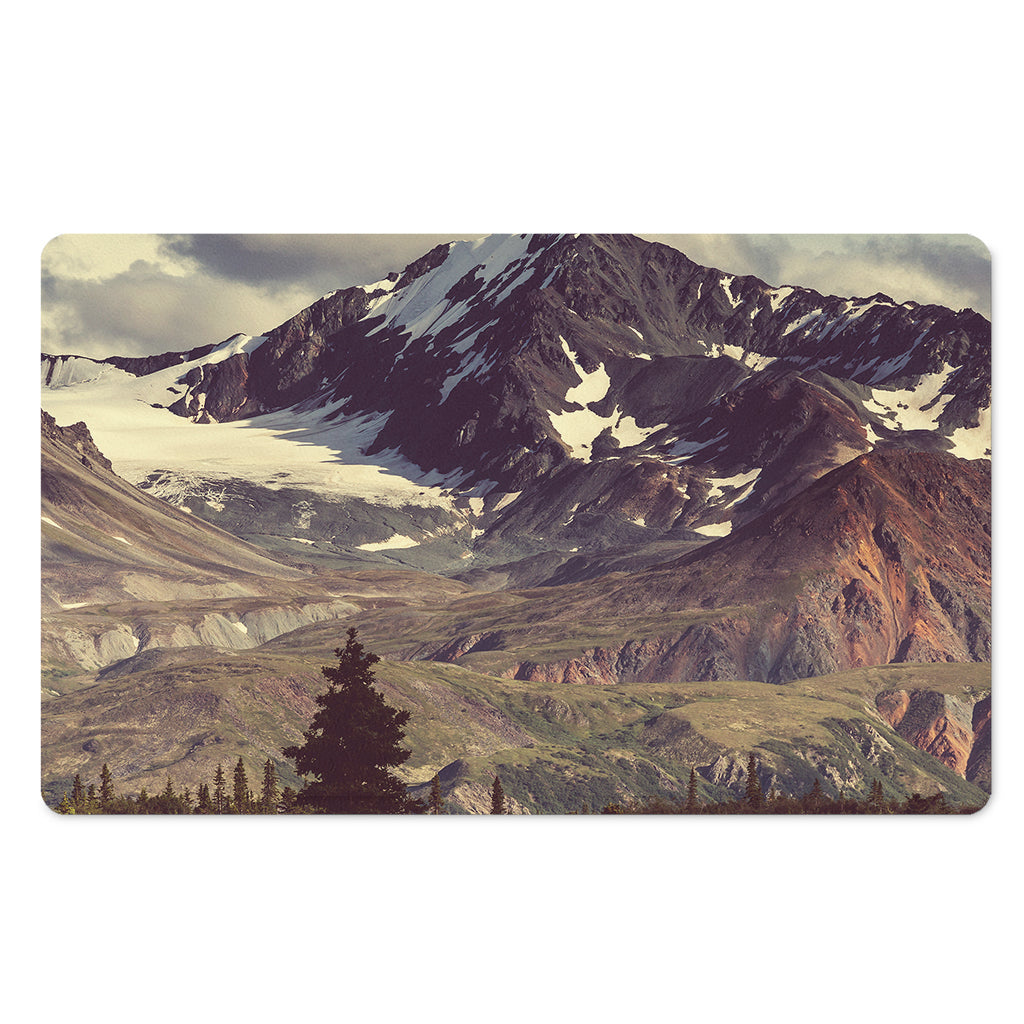 Denali Mountain Print Polyester Doormat
