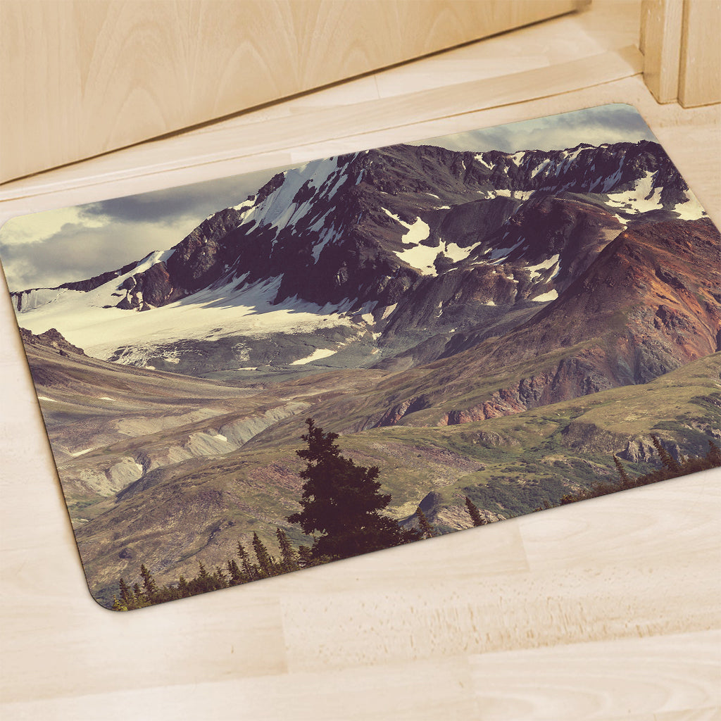 Denali Mountain Print Polyester Doormat