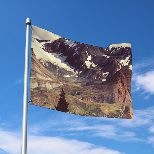 Denali Mountain Print Polyester Flag