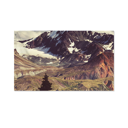 Denali Mountain Print Polyester Flag