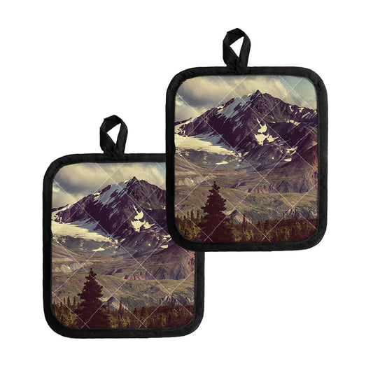 Denali Mountain Print Pot Holders