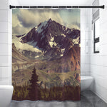 Denali Mountain Print Premium Shower Curtain