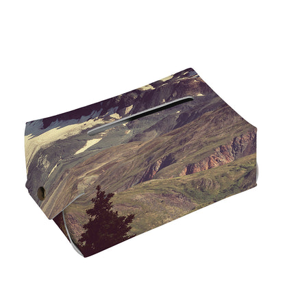 Denali Mountain Print Rectangle Tissue Box Cover