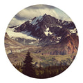 Denali Mountain Print Round Blanket