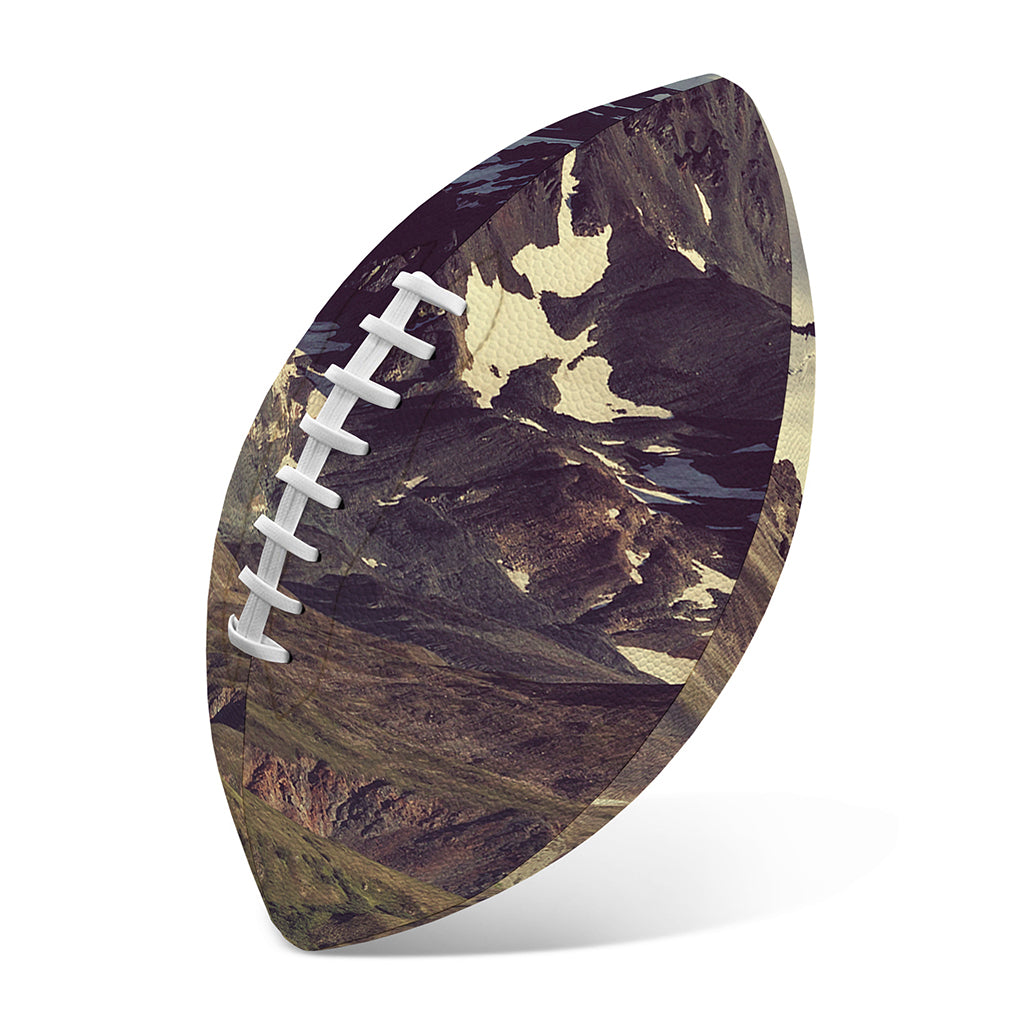 Denali Mountain Print Rugby Ball