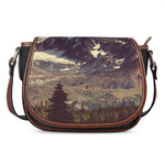Denali Mountain Print Saddle Bag