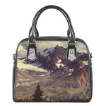 Denali Mountain Print Shoulder Handbag