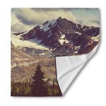 Denali Mountain Print Silk Bandana