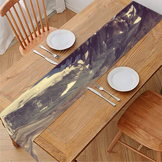 Denali Mountain Print Table Runner