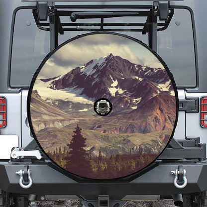 Denali Mountain Print Tire Cover With Camera Hole