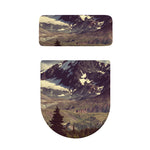 Denali Mountain Print Toilet Lid And Tank Cover Set
