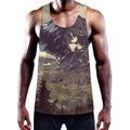 Denali Mountain Print Men's Workout Tank Top