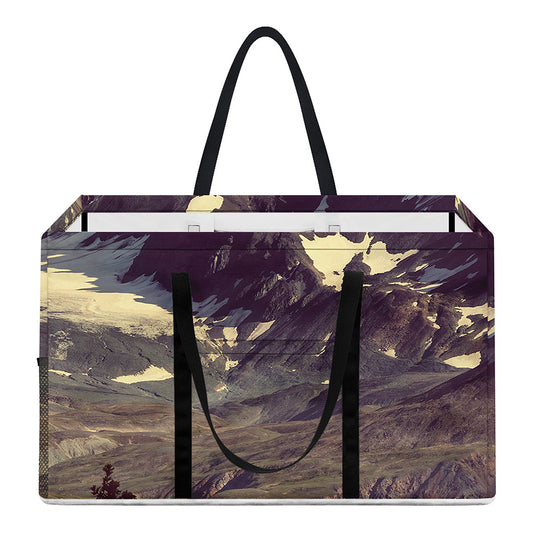 Denali Mountain Print Utility Tote Bag