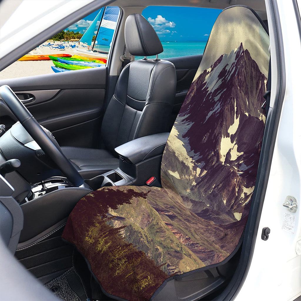 Denali Mountain Print Waterproof Car Seat Cover