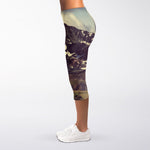 Denali Mountain Print Women's Capri Leggings
