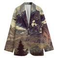 Denali Mountain Print Women's Cotton Blazer