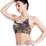 Denali Mountain Print Women's Sports Bra