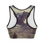 Denali Mountain Print Women's Sports Bra